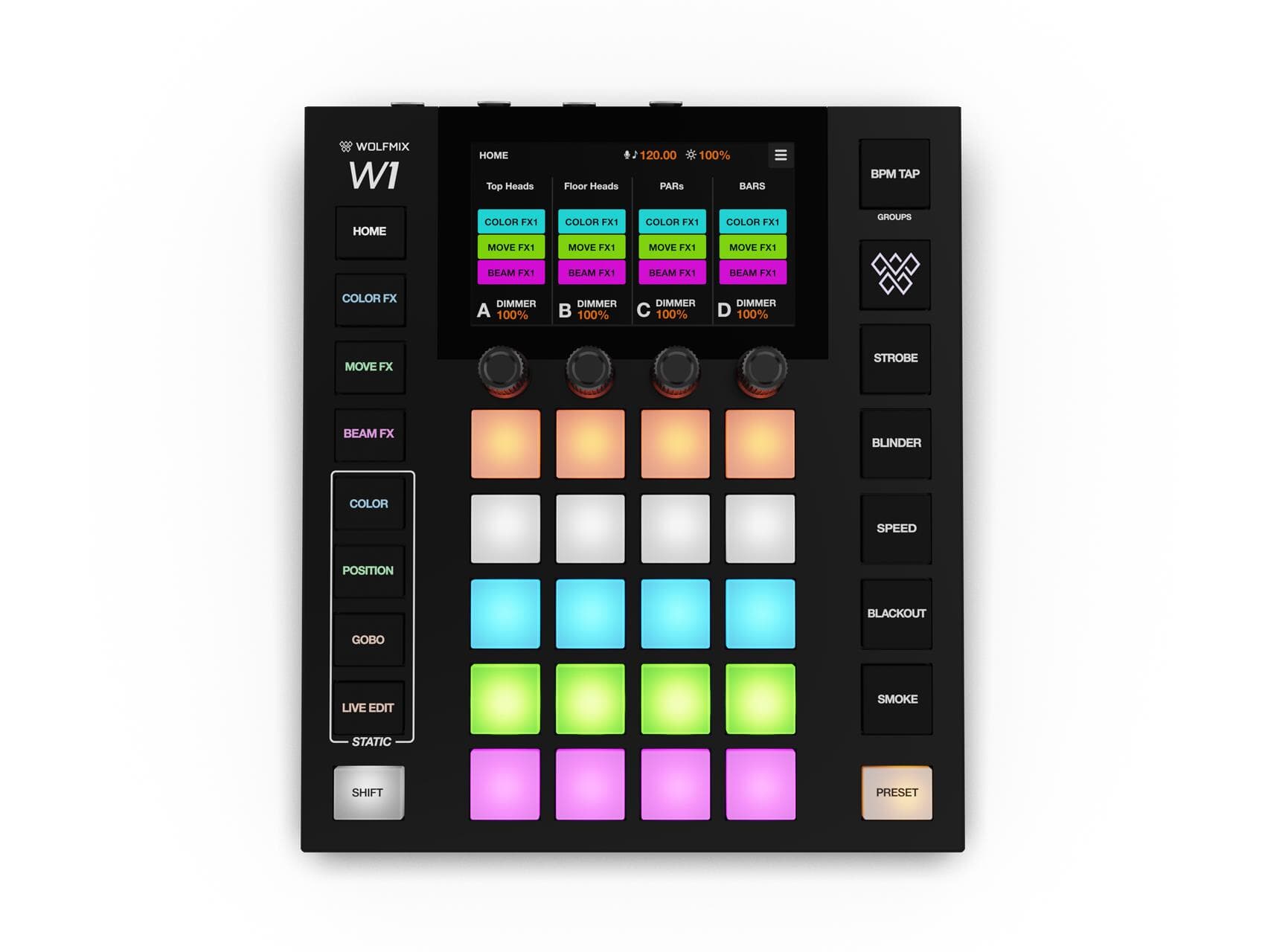 Wolfmix W1 MK3 Lichtsteuerung